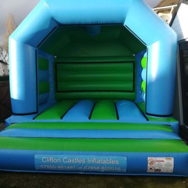 Blue And Green Bouncy Castle 13x13