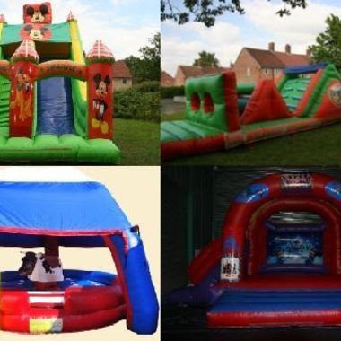 24ft X28ft X15ft Disney Megga Slide & 40ft Assault Course & Rodeo Bull(4 Hours) & 15ft X 21ft Disney Theme Slide Castle