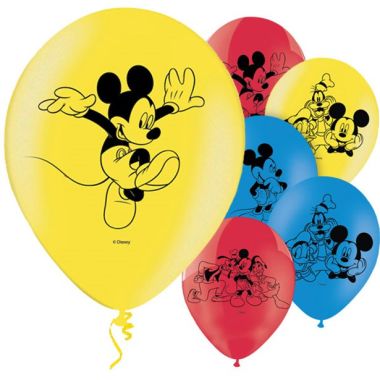Mickey Mouse Balloons - 11inch Latex (6pk)