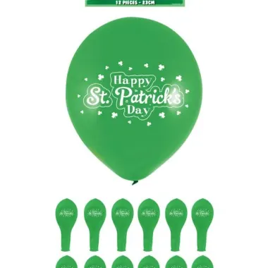 St. Patricks Day Balloons Pack Of 12