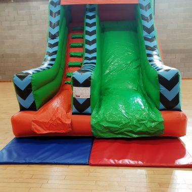 Large 8ft Freefall Orange/green Slide With Rain Cover