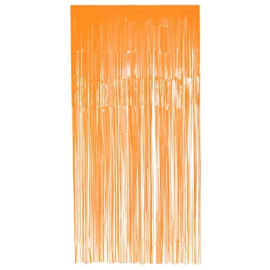 Neon Orange Foil Curtain (1m X 2m)