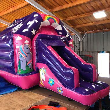 Unicorn Bouncy Castle With Slide