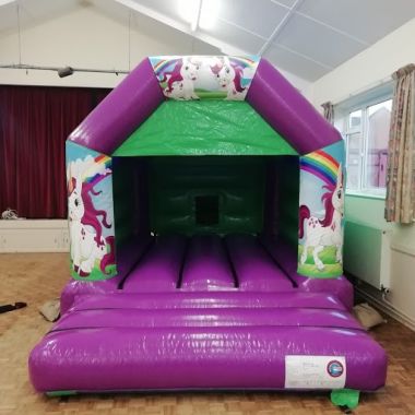 1b Green Unicorn A Frame Bouncy Castle