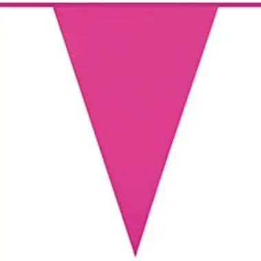 Dark Pink Standard Plastic Bunting 10m (20 Flags)