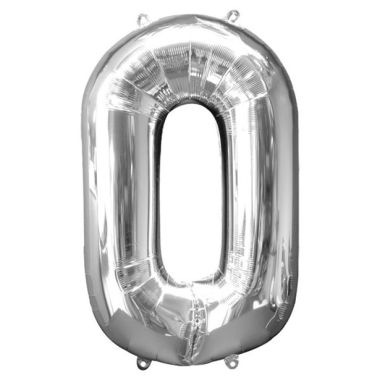 Number 0 Balloon - 34inch Foil