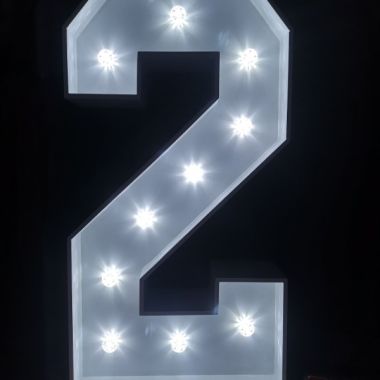 Light Up Number 2 White