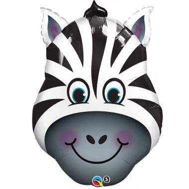Birthday Zany Zebra Supershape Balloon - 32inch Foil