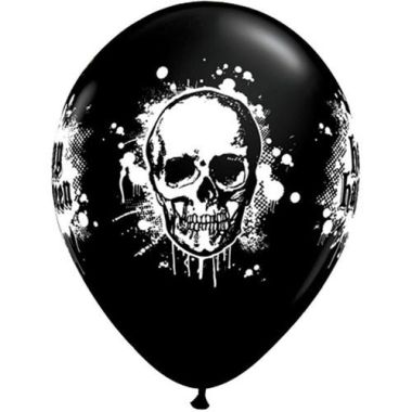 Haunted Skull 11inch Latex Balloons Pk6