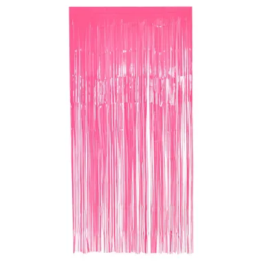 Neon Pink Foil Curtain (1m X 2m)