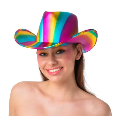 Rainbow Cowboy Hat