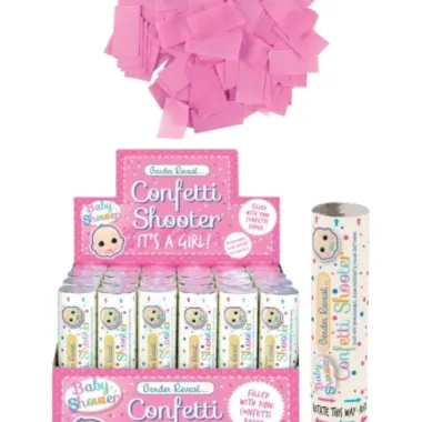Pink Handheld Confetti Cannon 20cm