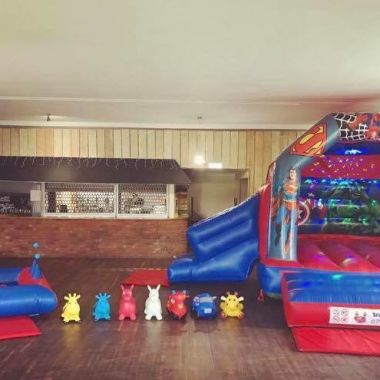 Superhero Disco Bouncy Castle 15ft X 17ft