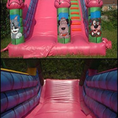18ft X 16ft X 22ft Baby Camelot Slide (pink)