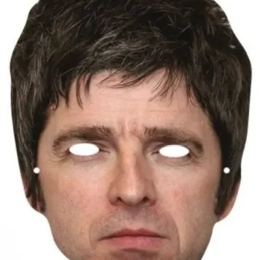 Noel Gallagher Face Mask Includes String Attached And Eye Holes Cut Out