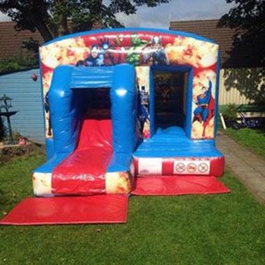 Superhero Bouncy Castle With Slide