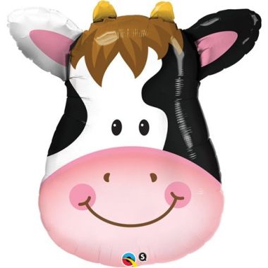 Birthday Contented Cow Supershape Balloon - 32inch Foil