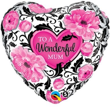 Wonderful Mum 18 Inch Heart Balloon