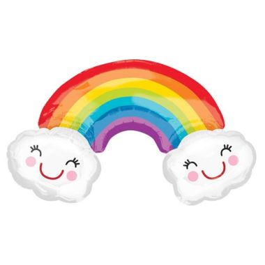 Rainbow Foil Balloon - 37inch Supershape Balloon