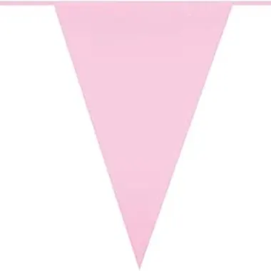 Light Pink Standard Plastic Bunting 10m (20 Flags)