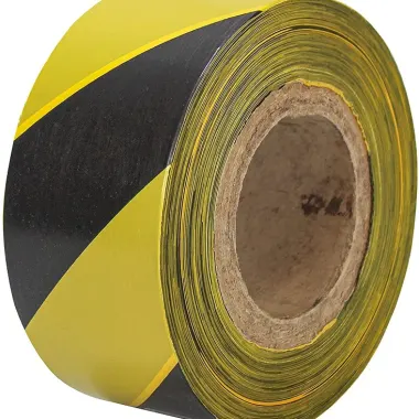 Black And Yellow Warning Tape 70mm X 500m