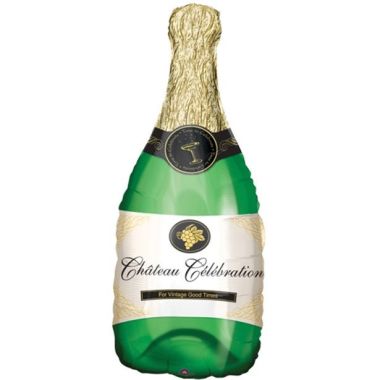 Champagne Bottle Supershape Balloon - 38inch Foil