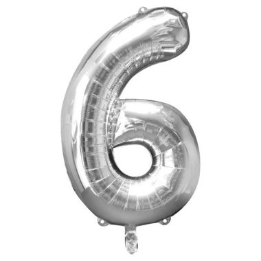 Number 6 balloon - 34inch Foil