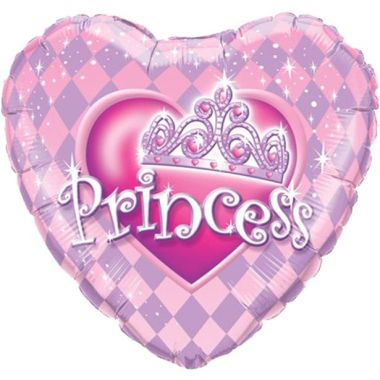 Princess Tiara Heart Shaped Balloon - 18inch Foil