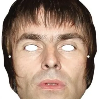 Liam Gallagher Face Mask Includes String Attached And Eye Holes Cut Out