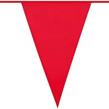 Red Standard Plastic Bunting 10m (20 Flags)