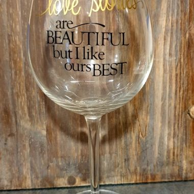 Valentines Wine Glass