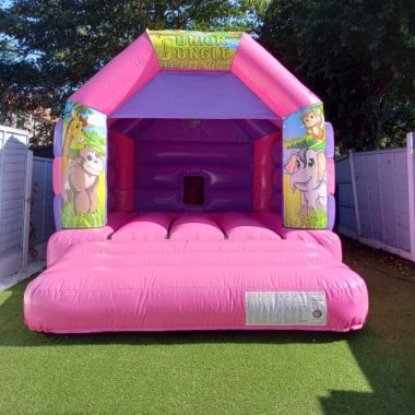 12x15 Pink And Purple Jungle Bouncy Castle
