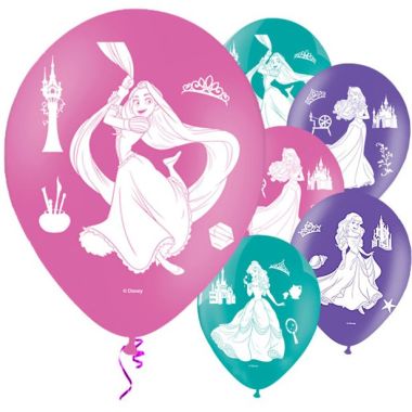Disney Princess 4 Sides Balloons - 11inch Latex (6pk)
