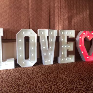 Giant 5 Foot Love Letter Hire