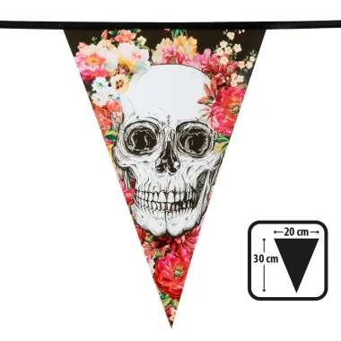 Day Of The Dead Bunting 6m (30cm X 20cm)