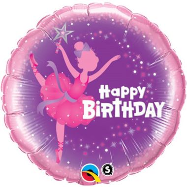 Ballerina Happy Birthday Balloon - 18inch Foil