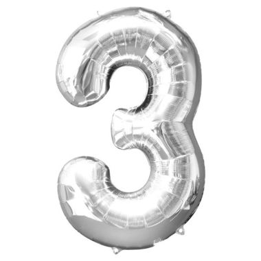 Number 3 balloon - 34inch Foil