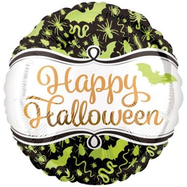 Happy Halloween Bats Balloon 18 Inch