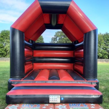 Adult Red And Black Bouncy Castle