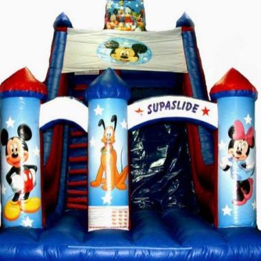 24ftlong X 28ft High X 15ft Wide Disney Megga Slide Red And Blue