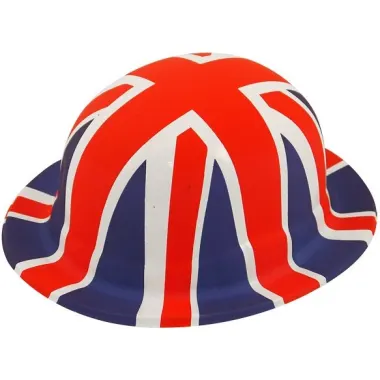 Union Jack Plastic Bowler Hat