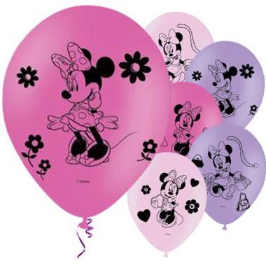 Minnie Mouse Balloons - 11inch Latex (6pk)