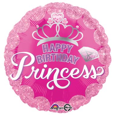 Pink Princess Crown Balloon - 18inch Foil