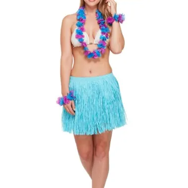 5 Piece Blue Hawaiian Set