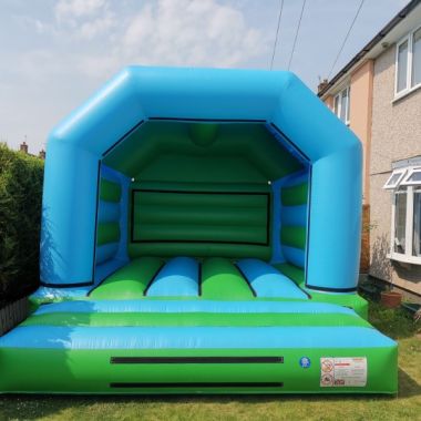 Green And Blue Bouncy Castle