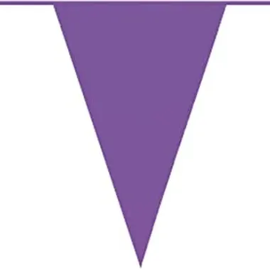 Purple Standard Plastic Bunting 10m (20 Flags)