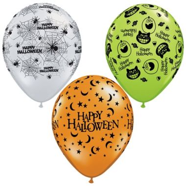 Halloween Assortment 11inch Latex Balloons Pk25