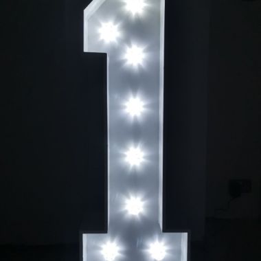 Light Up Number 1 White