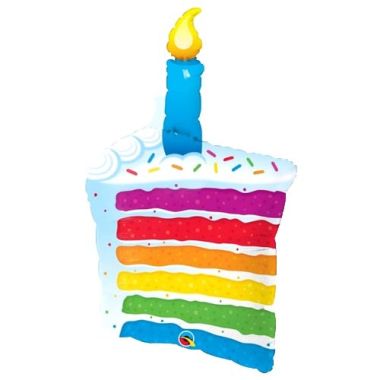 Rainbow Cake Slice Balloon - 42inch Foil