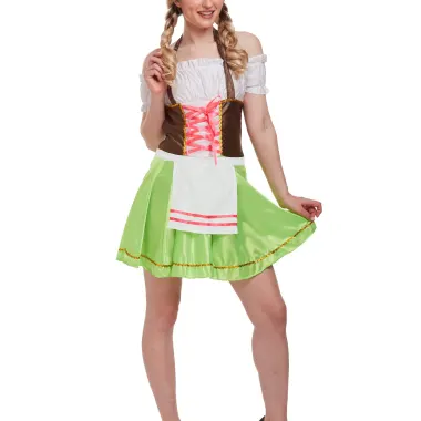 Bavarian Lady Fancy Dress Outfit One Size